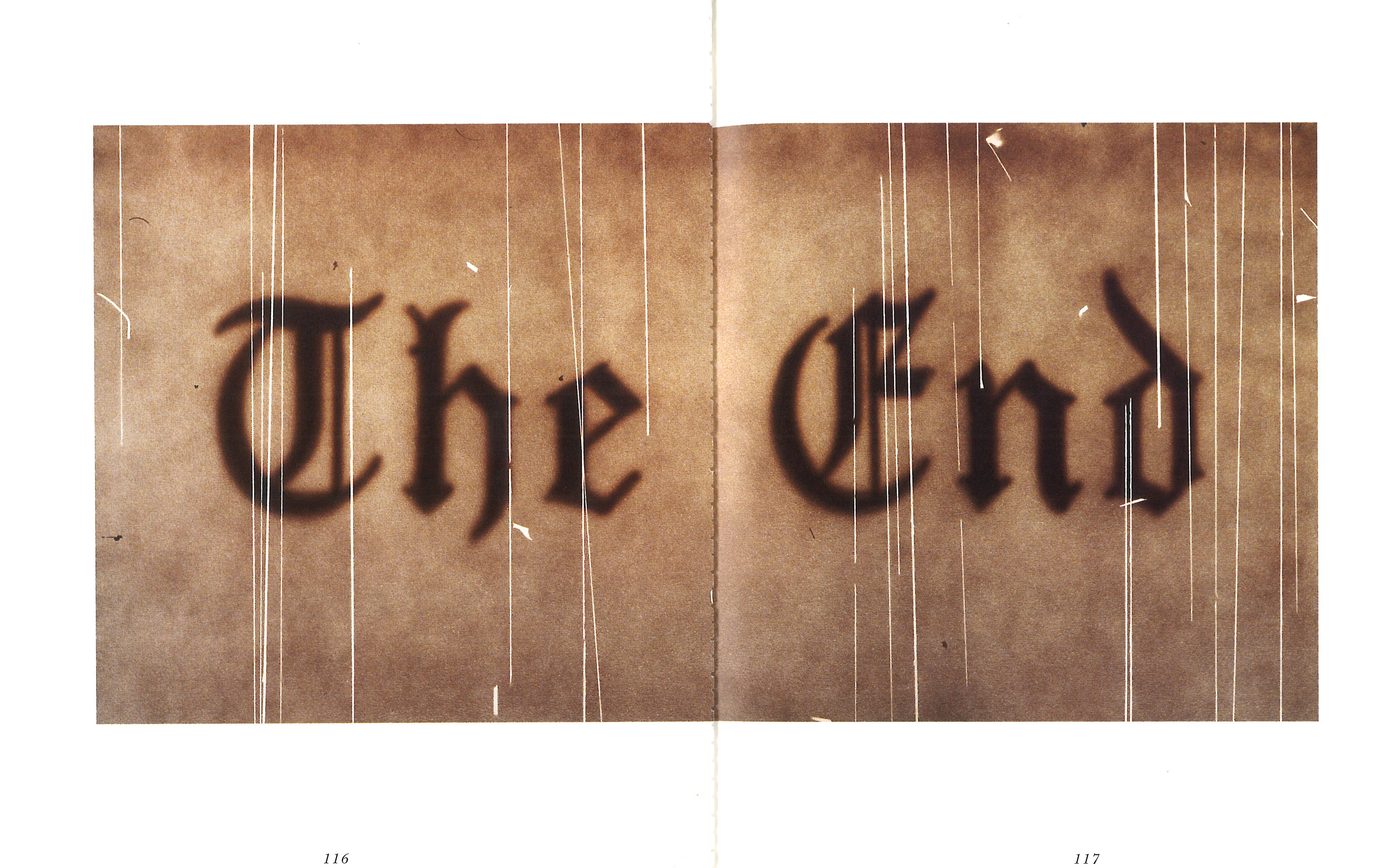 Ed Ruscha, <em>The End</em>, in <em>Grand Street</em> no. 49 (Summer 1994), Hollywood (the same work of art hung in Jean Stein's home at 10 Gracie Square)